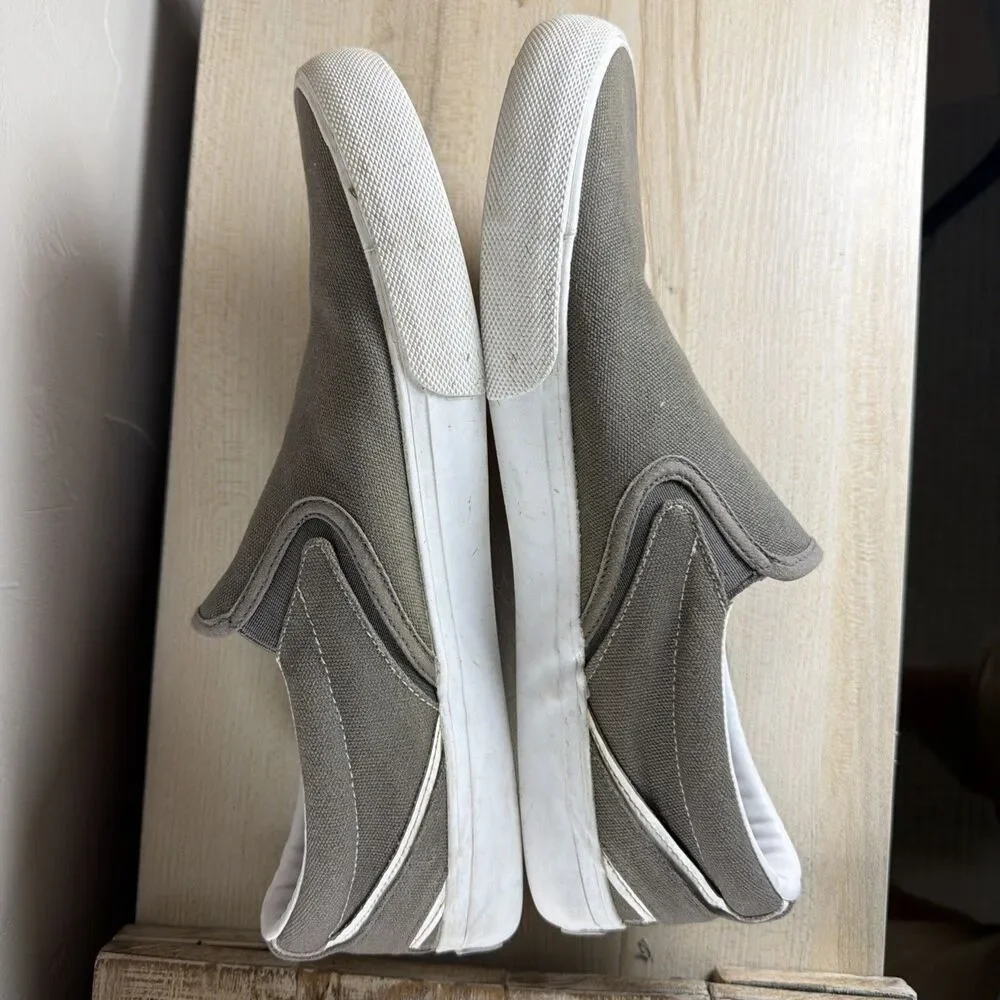 Hurley Arlo Mens Canvas Slip On Shoes Grey Size 11